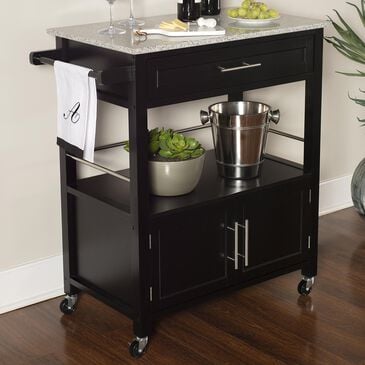 Linden Boulevard Ellie Kitchen Cart in Black, , large