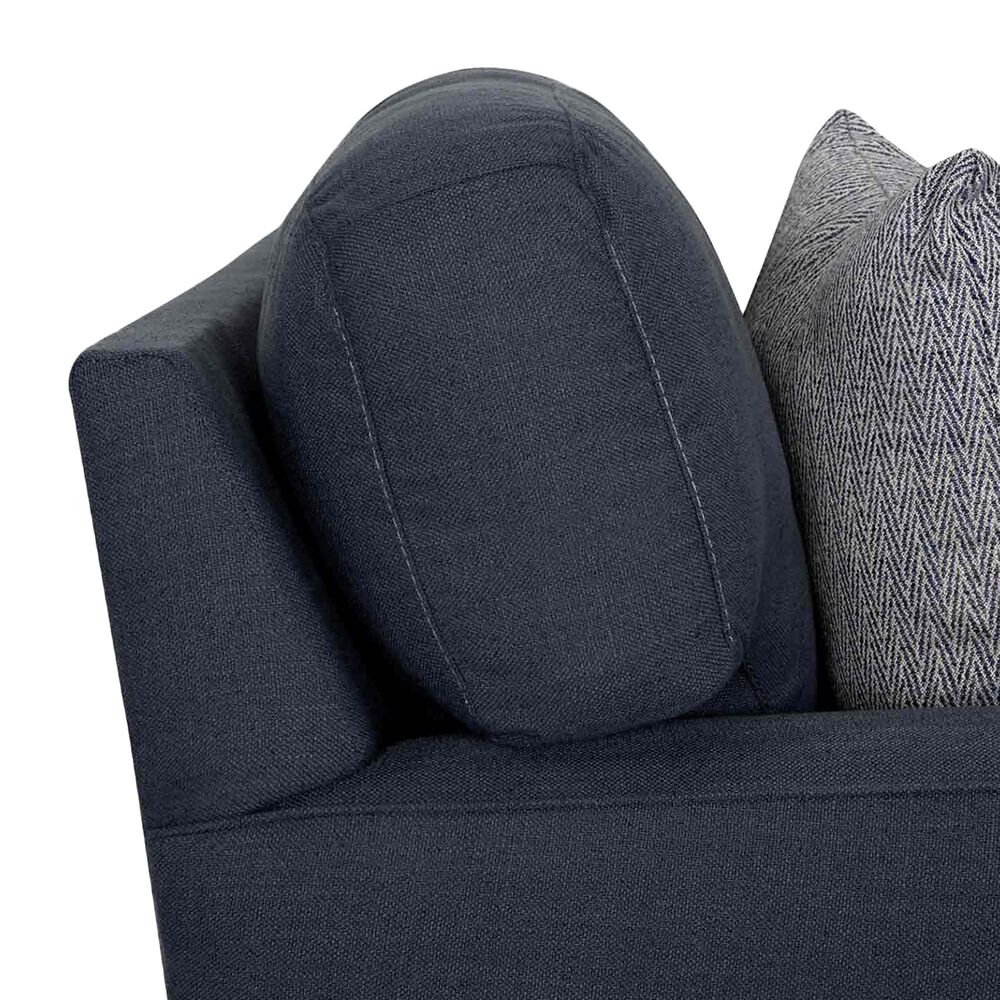 Moore Furniture Landry Stationary Sofa in Lillie Indigo, , large