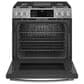GE Profile 30" Dual Fuel Slide-In Front-Control Range in Fingerprint Resistant Stainless Steel, , large