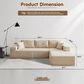 HOMLUX 2-Piece Mod Sectional with RAF Chaise in Beige, , large