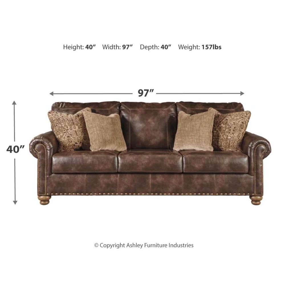 Signature Design by Ashley Nicorvo Stationary Sofa in Coffee, , large