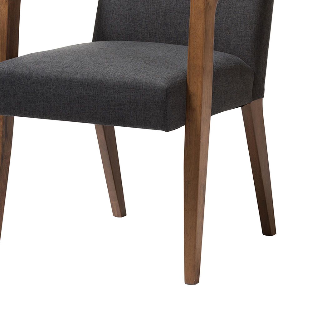 Baxton Studio Andrea Lounge Chair in Dark Grey (Set of 2), , large