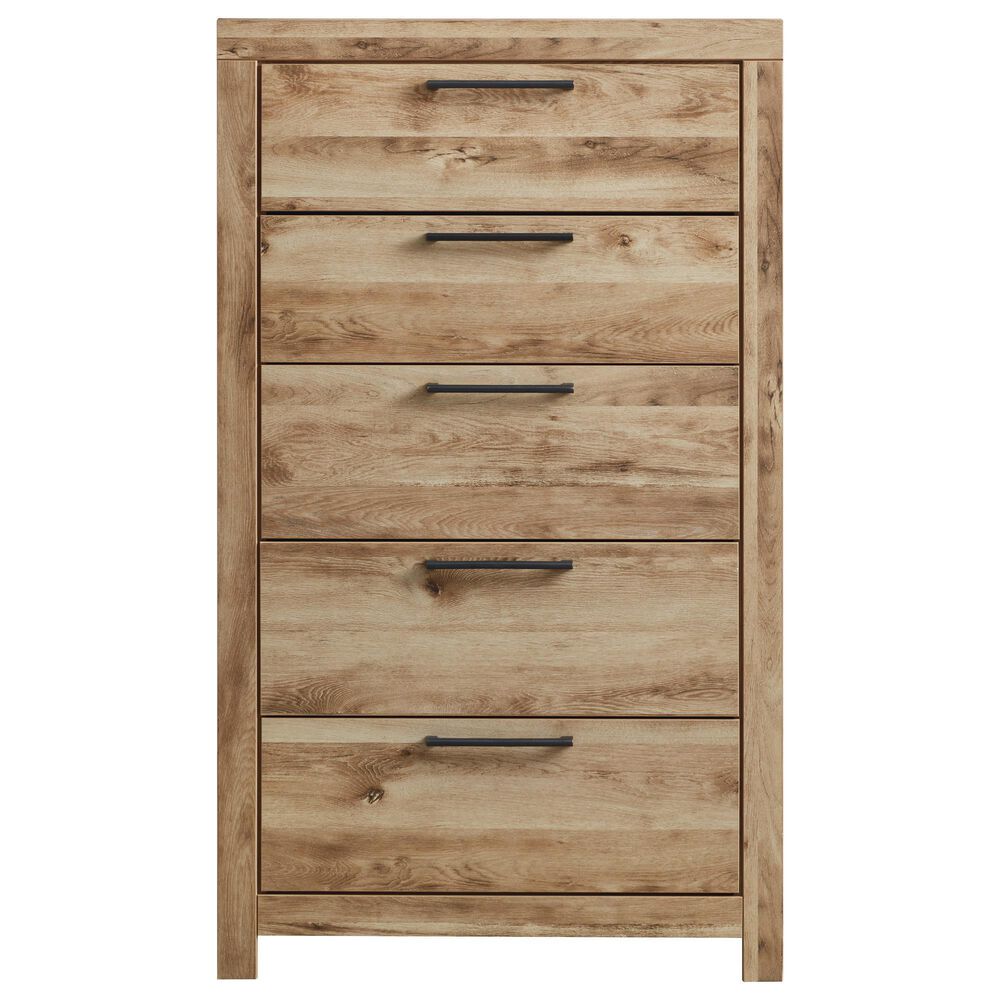 Ashley Hyanna 5-Drawer Chest in Golden Rustic, , large