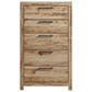 Ashley Hyanna 5-Drawer Chest in Golden Rustic, , large