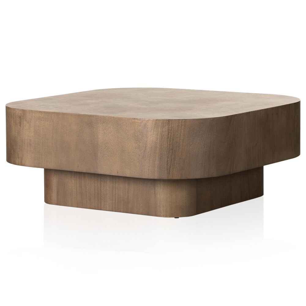 Four Hands Grass Roots Blanco Coffee Table in Warm Umber Burl, , large
