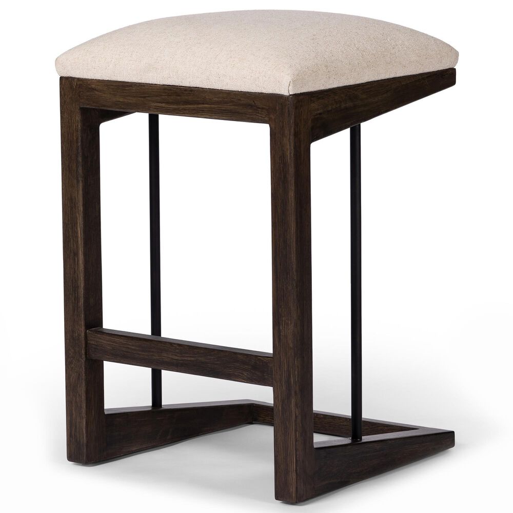 Four Hands Finn Counter Stool in Sienna Brown Oak and Midnight, , large