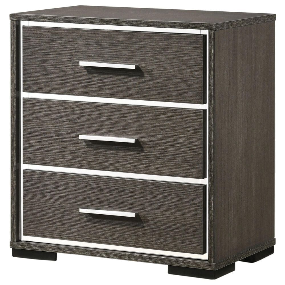 Gunnison Co. Escher Nightstand with USB Dock in Gray Oak, , large