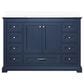 Lexora Home Dukes 48" Single Bathroom Vanity in Navy Blue with 2 cm White Cultured Marble Top and Rectangular Sink, , large