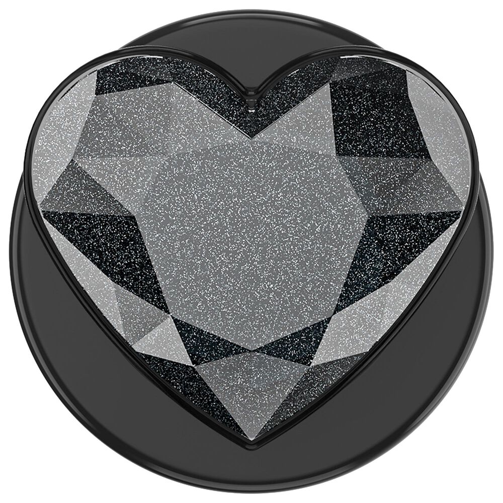 PopSockets MagSafe Circle PopGrip in Crystal Heart Black Glitter, , large