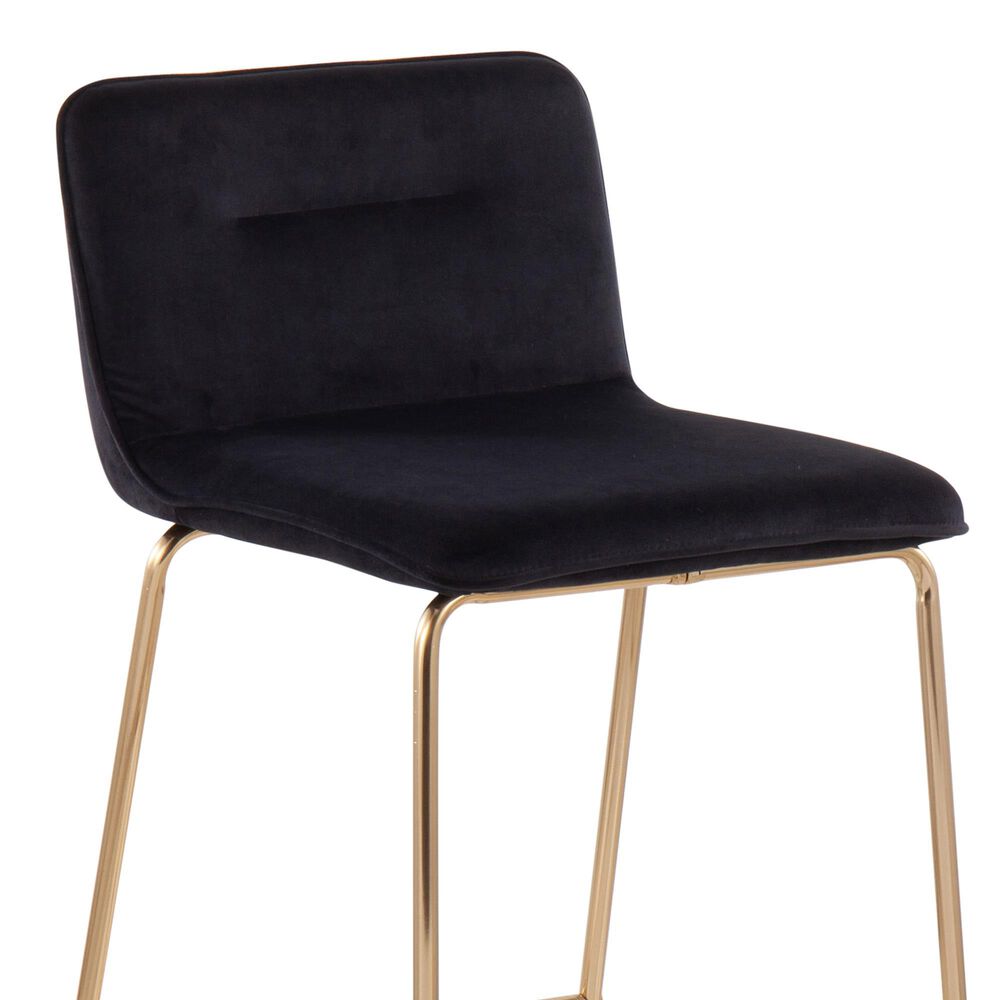 Lumisource Casper Counter Stool in Black/Gold &#40;Set of 2&#41;, , large