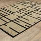 ROW by Oriental Weavers Quinn Geometric Beige and Black 7"10" x 10" Area Rug, , large