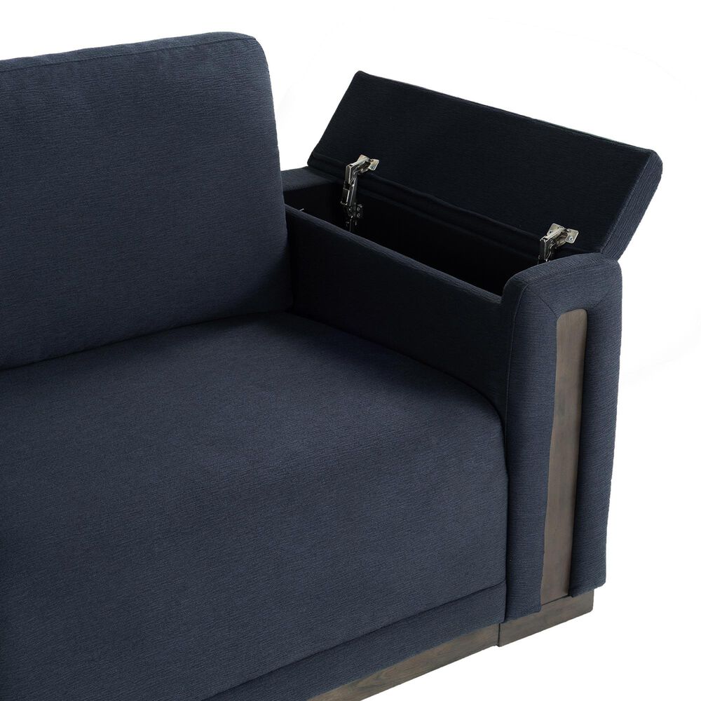 Lifestyle Solutions Riles Stationary Storage Sofa in Navy Blue, , large