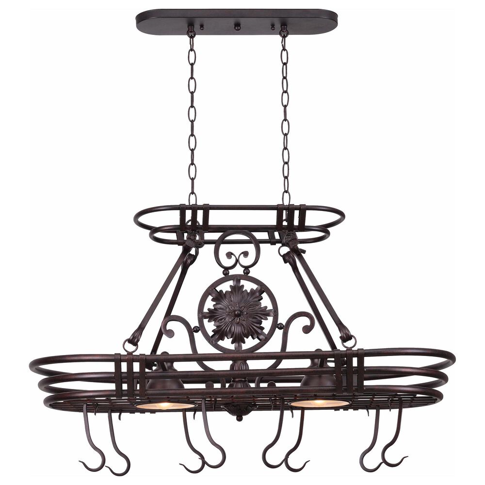 Kenroy Dorada 2-Light Pot Rack in Gilded Copper, , large