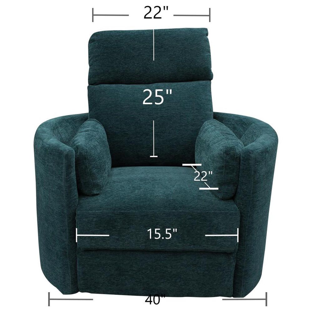 Simeon Collection Power Swivel Glider Recliner in Peacock, , large