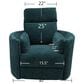 Simeon Collection Power Swivel Glider Recliner in Peacock, , large