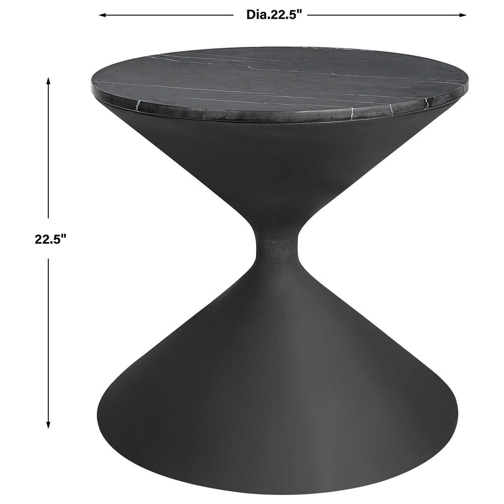 Uttermost Time&#39;s Up Side Table in Matte Black, , large