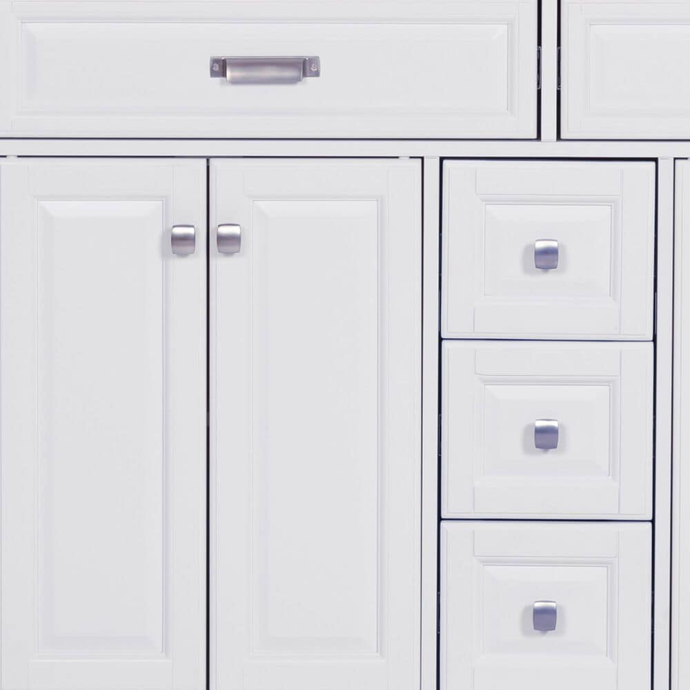 HOMLUX Kitchen Island Cart with Storage Cabinet in White, , large