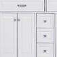 HOMLUX Kitchen Island Cart with Storage Cabinet in White, , large
