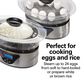 Hamilton Beach 8.25-Quart 3-Tier Digital Food Steamer and Rice Cooker in Stainless Steel, , large