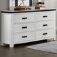 Mayberry Hill Wade 6-Drawer Dresser in White, , large