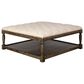 Vintage Furnishings Square Ottoman in Amore Beige Linen, , large
