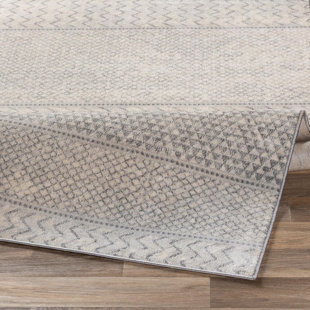 Surya Monaco MOC-2306 7&#39;9&quot; x 10&#39;3&quot; Silver Gray and Cream Area Rug, , large
