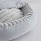 Hallmart Collectibles Hooded Round Cuddler Small Pet Bed in Gray, , large