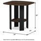 HOMLUX 1-Shelf End Table in Columbia Walnut and Black, , large