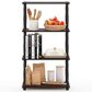 HOMLUX Turn-N-Tube 4-Tier Corner Open Storage Bookshelf in Dark Cherry and Black, , large