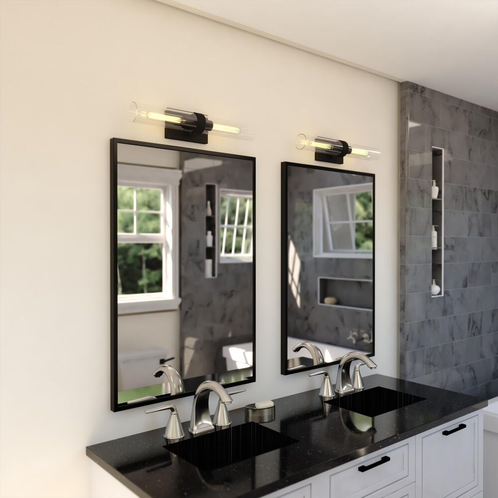 Vaxcel Bari 2-Light Wall Sconce in Matte Black, , large