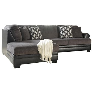 Signature Design by Ashley Kumasi 2-Piece Left Facing Sofa with Chaise in Smoke, , large