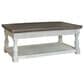 Ashley Havalance Lift Top Coffee Table in Weathered Gray and Vintage White, , large