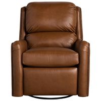 Smith Brothers Swivel Glider Power Recliner in Camel Brown