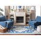 Safavieh Micro-Loop 4" x 6" Navy and Ivory Area Rug, , large