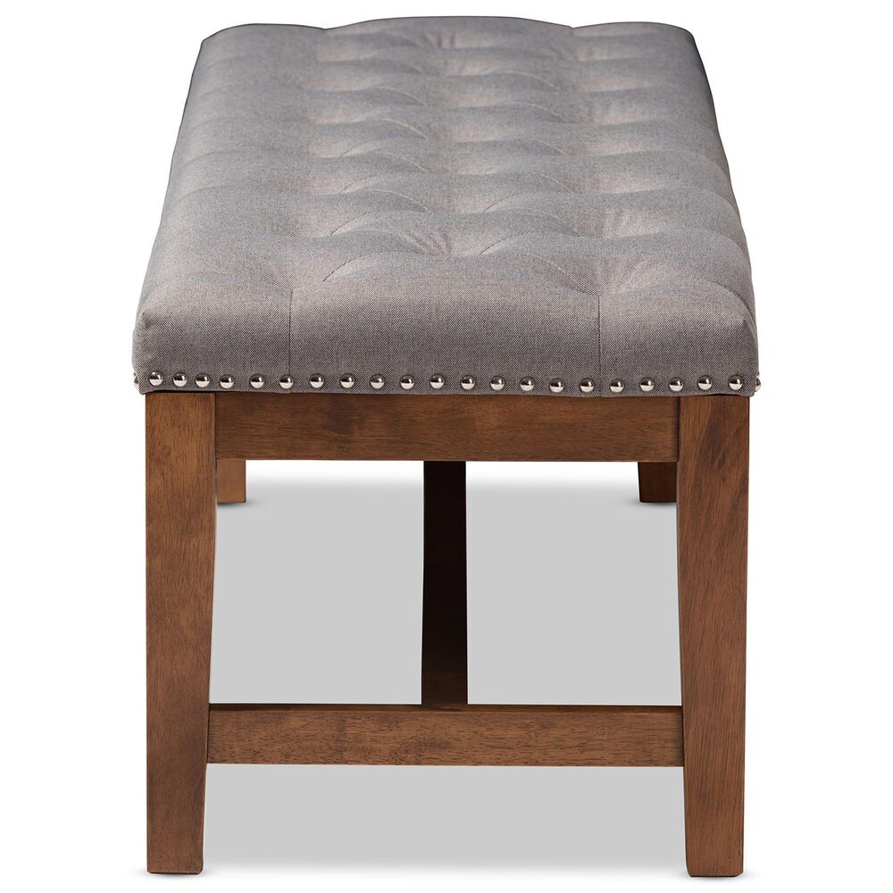 Baxton Studio Ainsley Accent Bench in Grey, , large