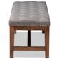 Baxton Studio Ainsley Accent Bench in Grey, , large