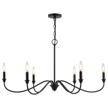 Vaxcel Annabelle 36" 6-Light Chandelier in Matte Black, , large