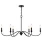 Vaxcel Annabelle 36" 6-Light Chandelier in Matte Black, , large