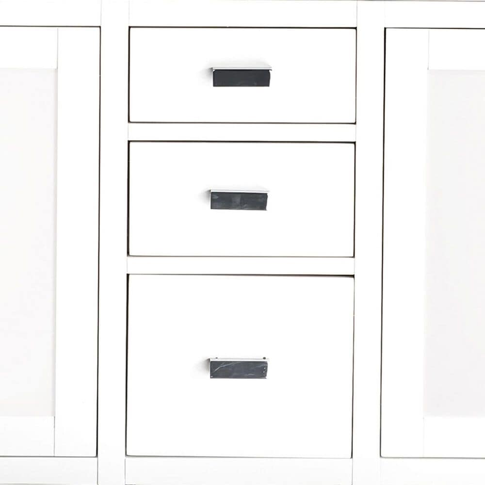 James Martin Vanities Addison 72&quot; Double Bathroom Vanity in Glossy White with 3 cm Eternal Jasmine Pearl Quartz Top and Rectangular Sinks, , large