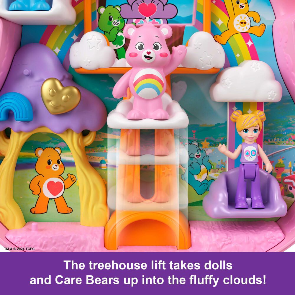 Polly Pocket Care Bears Partnership Compact Doll with Accessories Set in Multicolor, , large