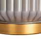 Creative Coop Bernadette Ribbed Glass Table Lamp in Gray, , large