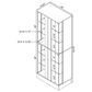 Pacific Landing Cabra Display Case Curio Cabinet in White High Gloss and Clear, , large