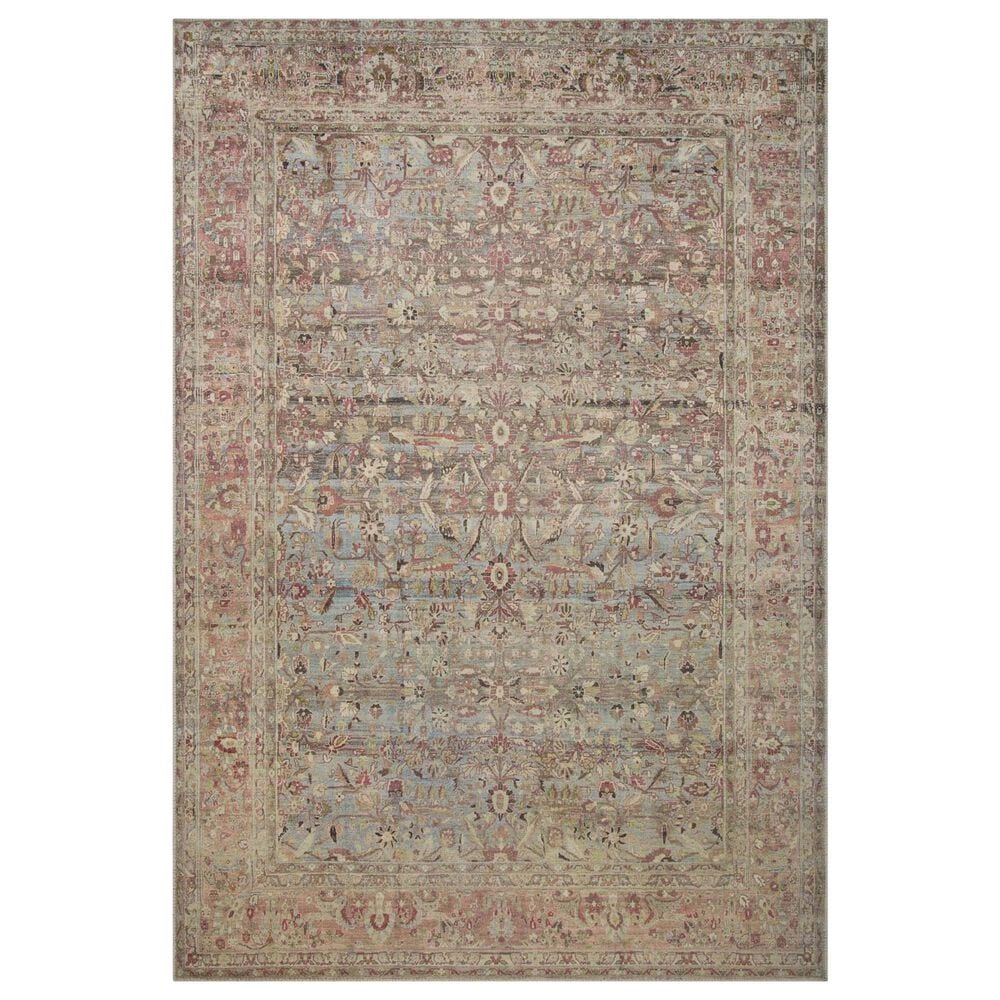 Loloi Adrian 7"6" x 9"6" Ocean and Clay Area Rug, , large