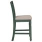 Linon Home Decor Willow Counter Stool with Cream Cushion in Teal, , large