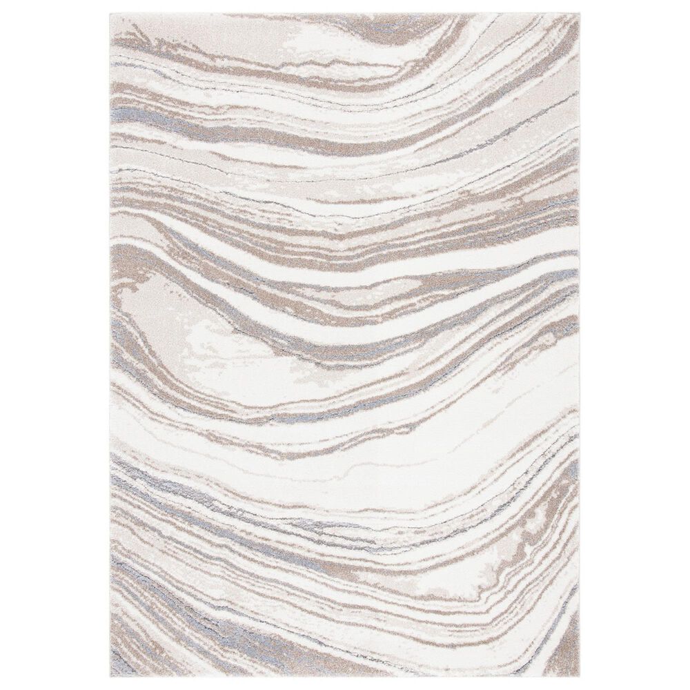 Safavieh Cyrus Shag CYR130A 5"5" x 7"6" Ivory and Grey Area Rug, , large