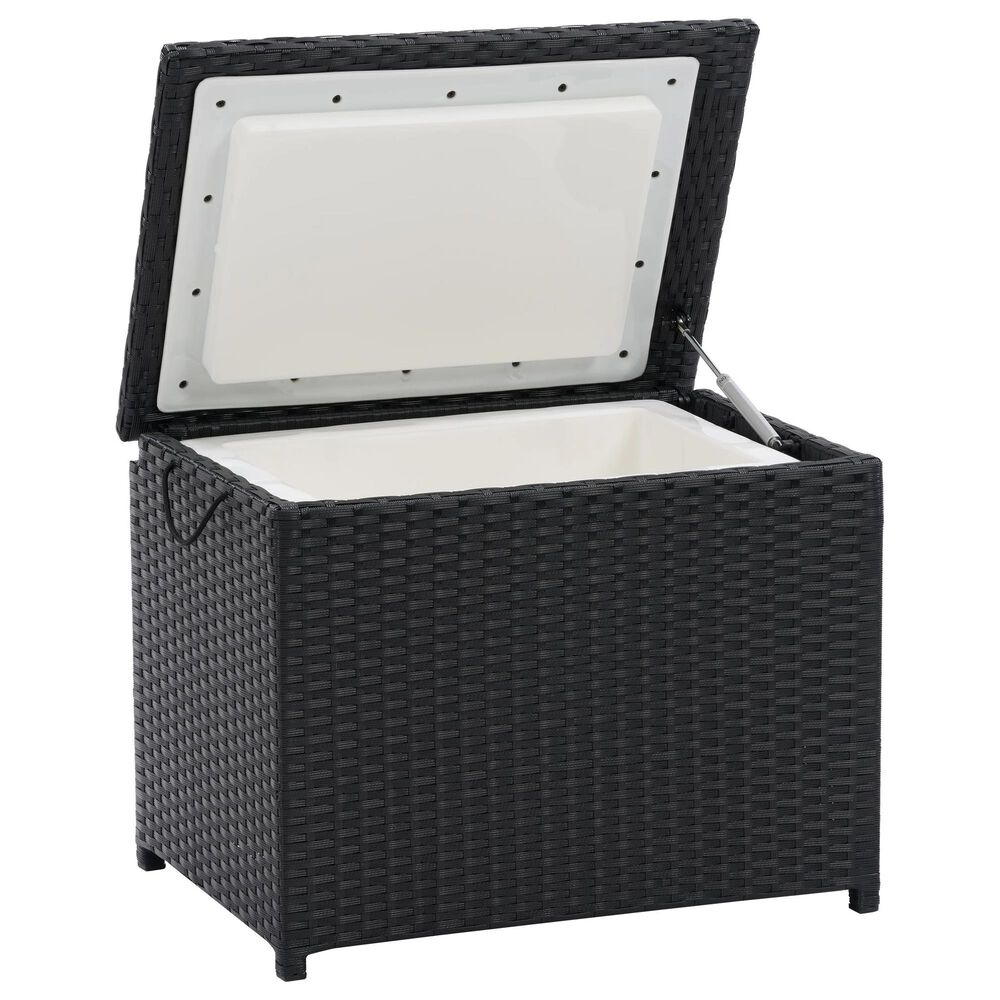CorLiving Parksville Patio Cooler Table in Black, , large