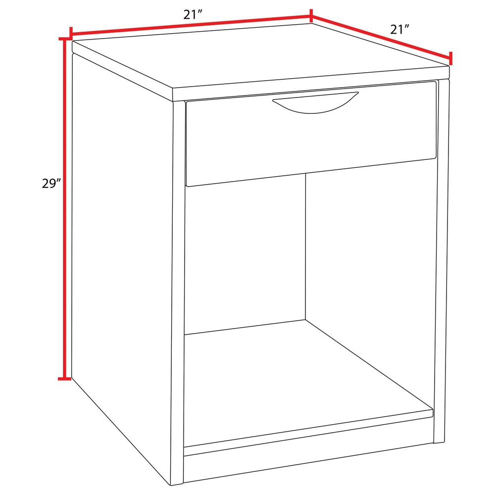 Regency Global Sourcing Legacy 1-Drawer Printer Stand in Noble Oak, , large