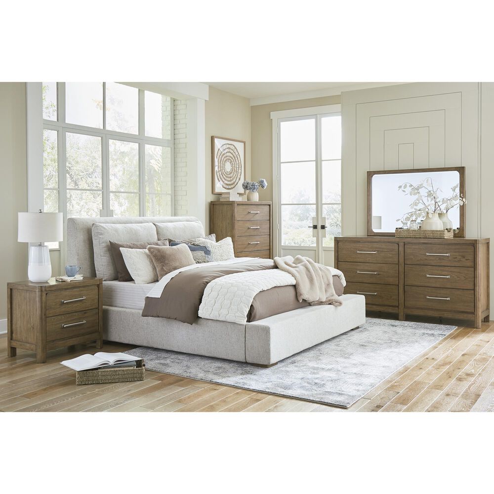 Millenium Dresser and Mirror in Light Brown, , large
