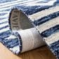 Safavieh Micro-Loop MLP153N 2"3" x 7" Navy and Ivory Runner, , large