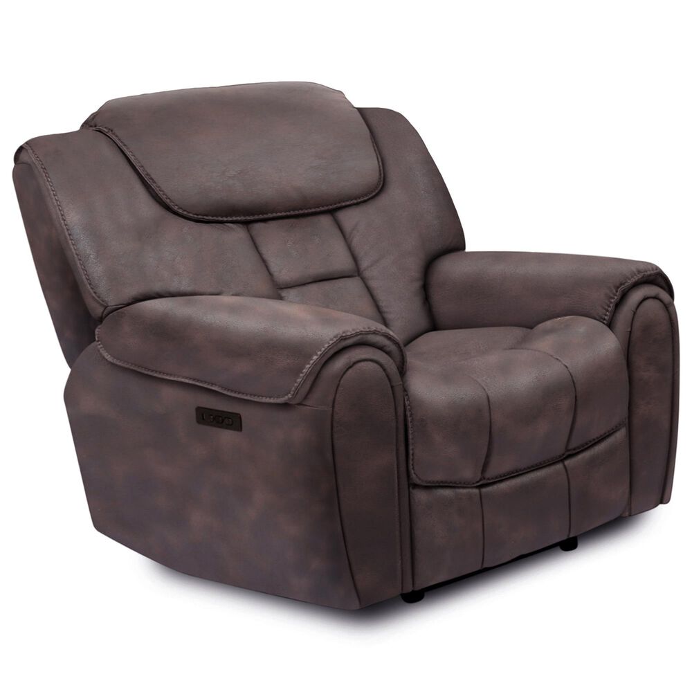 Oxford Furniture 2-Piece Power Reclining Living Room Set in Cowboy Dark Brown, , large